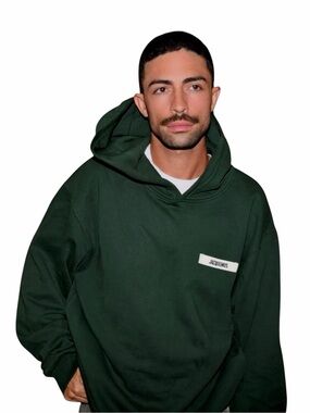 Jacquemus Men's Green Luxury Hoodie Pullover Sweatshirt 100% Cotton XXL Portugal